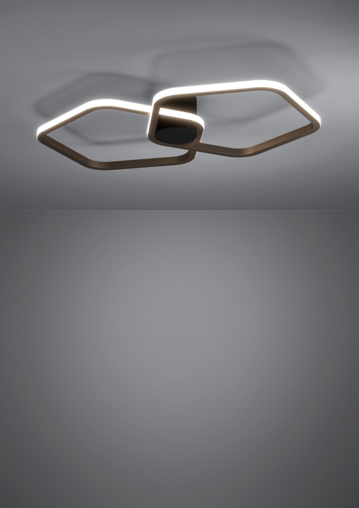 Eglo 390506 "ESTRELLA" 68.5 Cm Uzunluğunda Bronz Siyah Çelik Tavan Armatürü