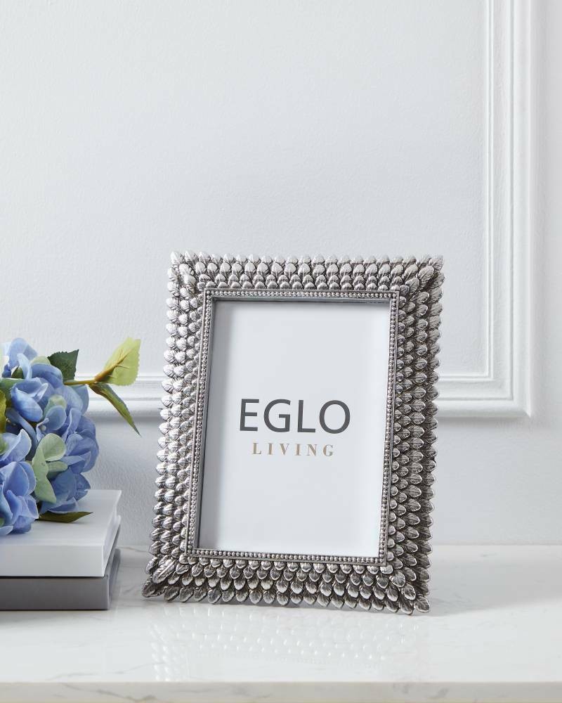 Eglo 423144 "ESASHI" 24,5 Cm Yüksekliğinde 20 Cm Uzunluğunda Plastik, Cam Nikel Resim Çerçevesi