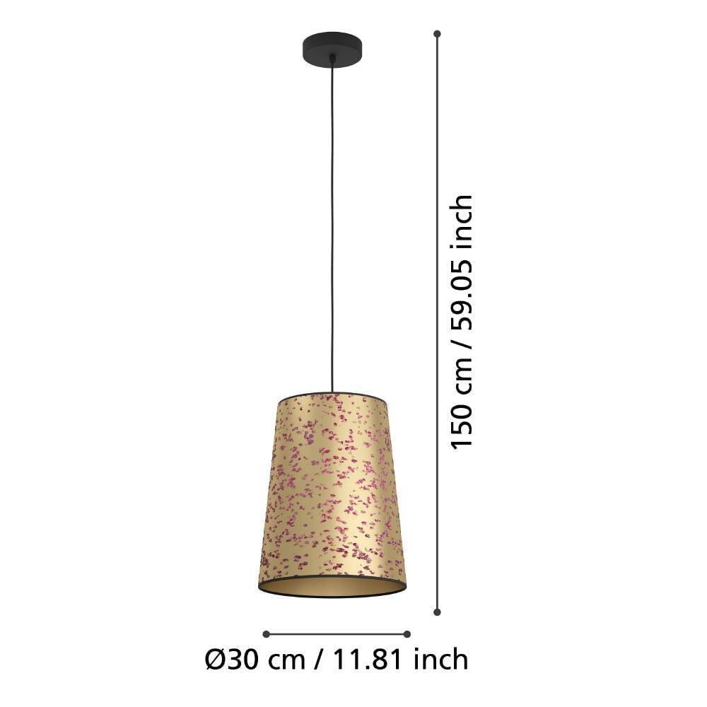 Eglo 390292 "CASTUERA" 150 Cm Yüksekliğinde Çelik Siyah Sarkıt Avize
