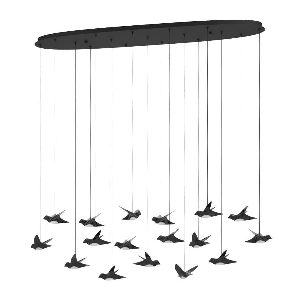 Eglo 390353 "PARATEBUENO" 220 Cm Yüksekliğinde Çelik Siyah Sarkıt Avize