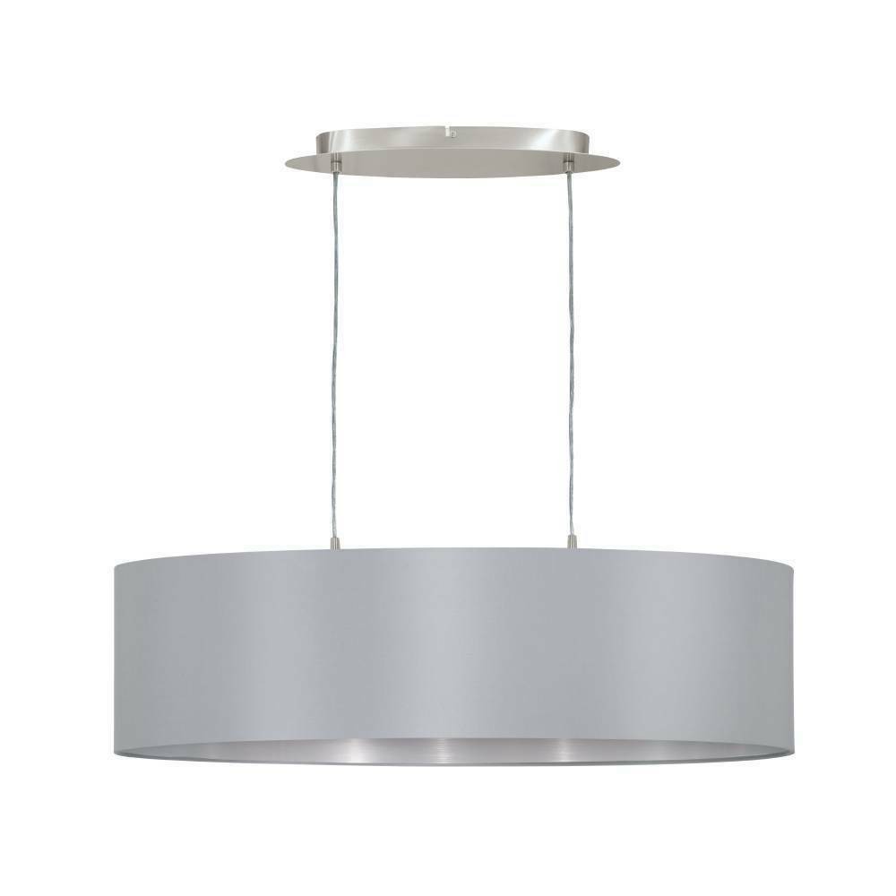 Eglo 31612 İç Mekan " Maserlo " Mat Nikel Renk Dökme Çelik Sarkıt Lamba Ip20 E27 Max: 2X60W En: 78 Cm