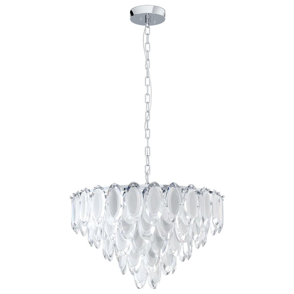 Eglo 39722 "CARVARIO" 110 Cm Yüksekliğinde Çelik Krom Sarkıt Avize