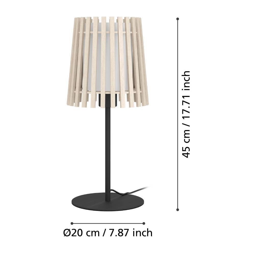 Eglo 900904 "FATTORIA" 45 Cm Yüksekliğinde Çelik Masa Lambası