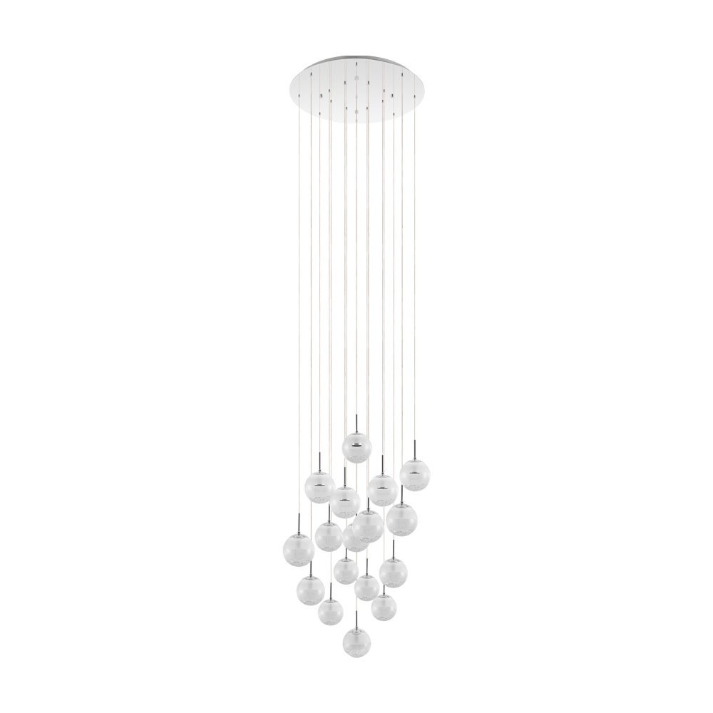 Eglo 39547 "MONTEFIO 2" 320 Cm Yüksekliğinde Çelik Krom Sarkıt Avize
