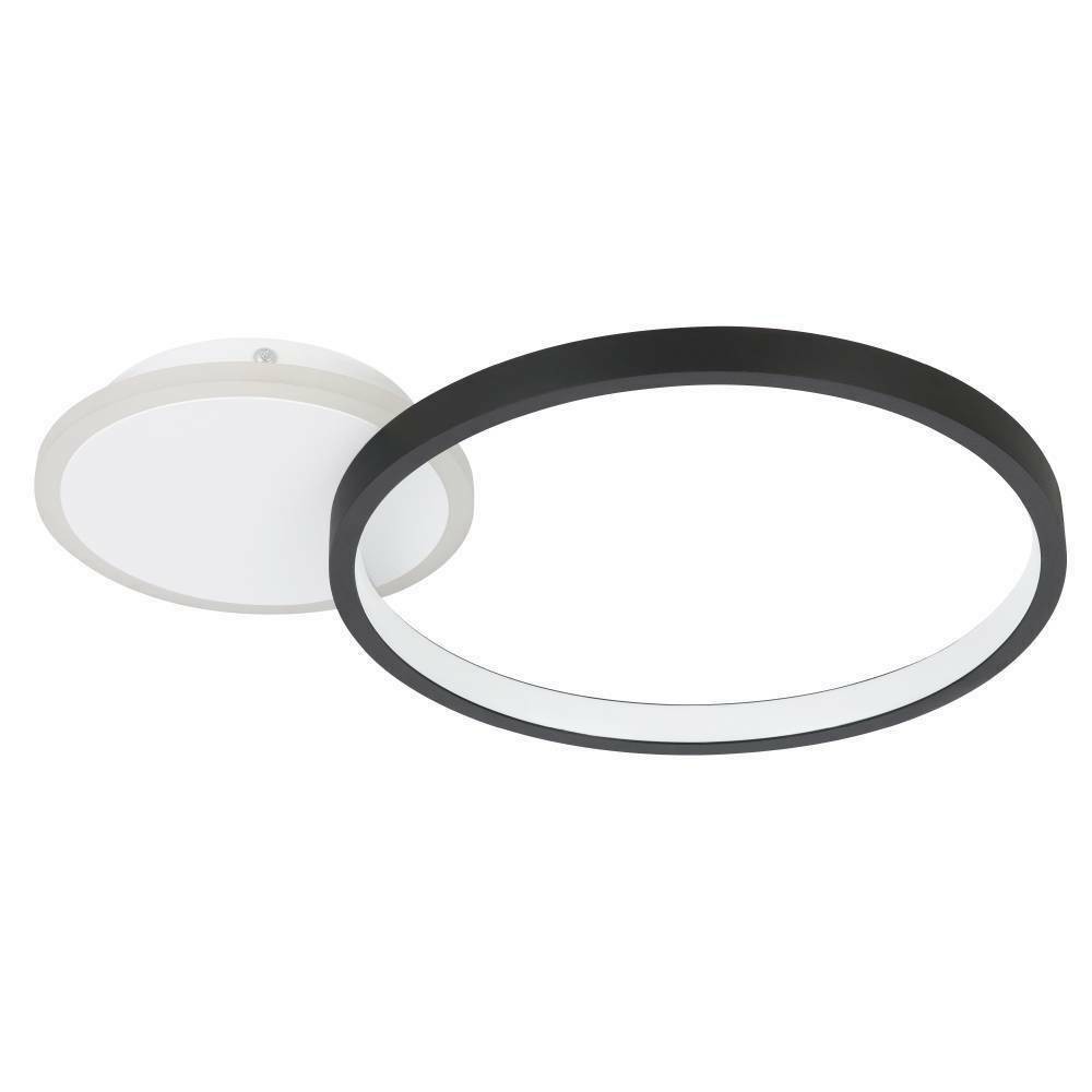 Eglo 900421 "GAFARES" 40,5 Cm Uzunluğunda Alüminyum, Çelik Siyah, Beyaz Tavan Armatürü