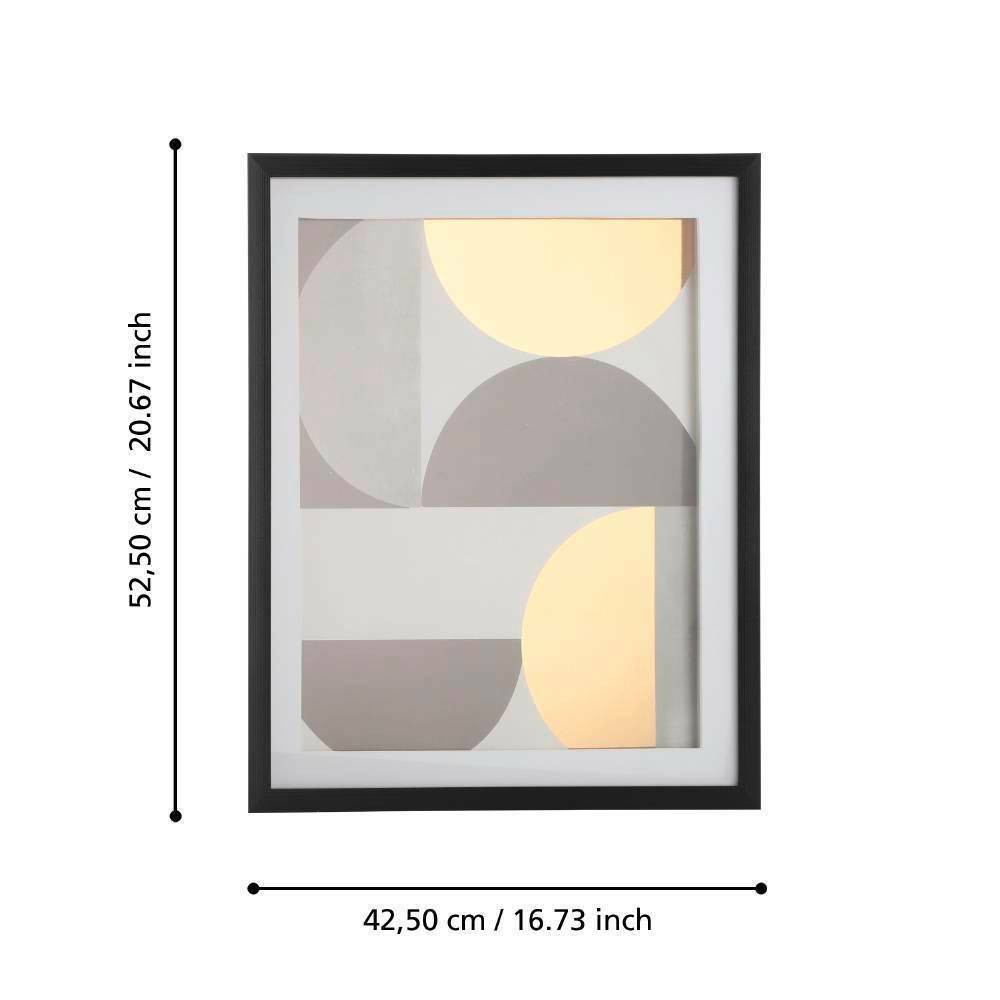 Eglo 423062 "ROBERVAL" 52,5 Cm Yüksekliğinde 42,5 Cm Uzunluğunda Dekoratif Duvar Tablo Resim
