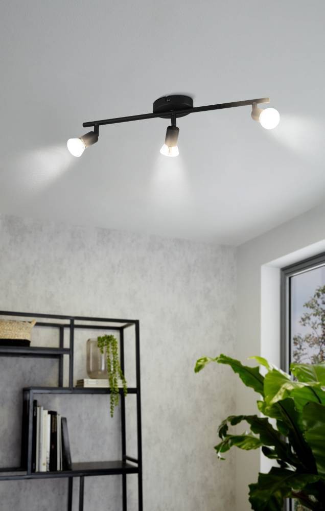 Eglo 32431 "BUZZ-LED" 3X2,8W Çelik Siyah Sıva Üstü Spot