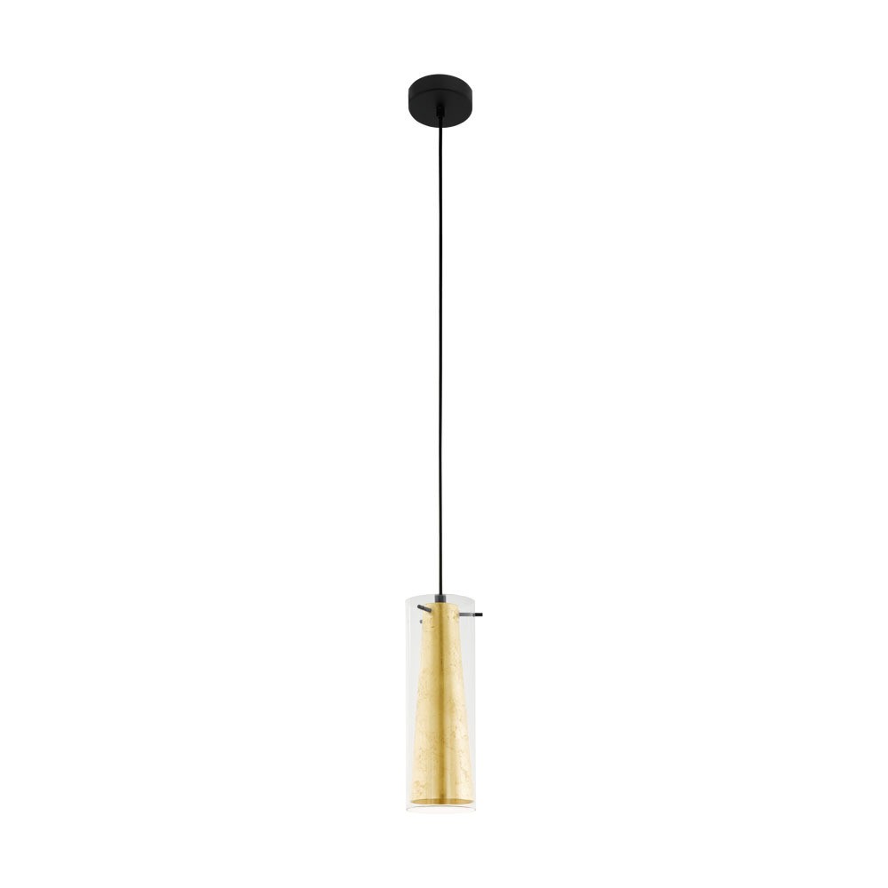 Eglo 97651 "PINTO GOLD" 110 Cm Yüksekliğinde Çelik Siyah Sarkıt Avize