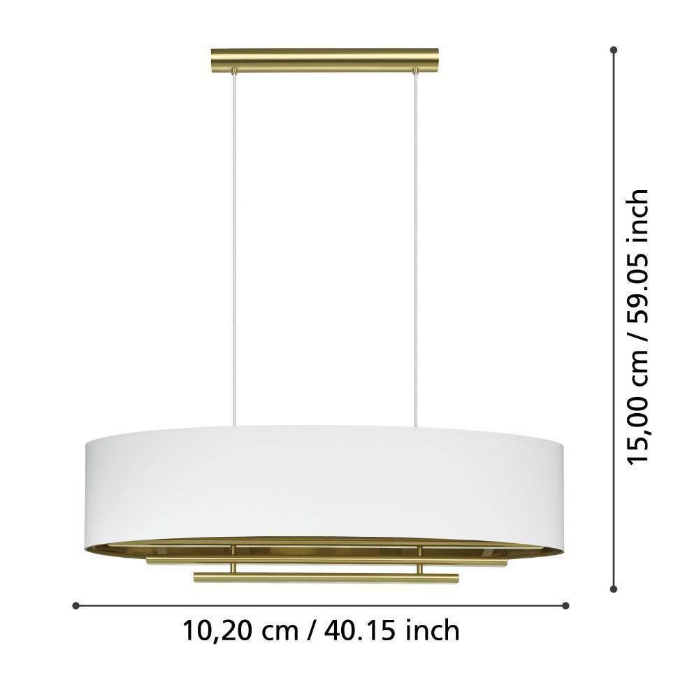 Eglo 390182 "PINETARA" 150 Cm Yüksekliğinde Çelik Fırçalanmış Pirinç Sarkıt Avize