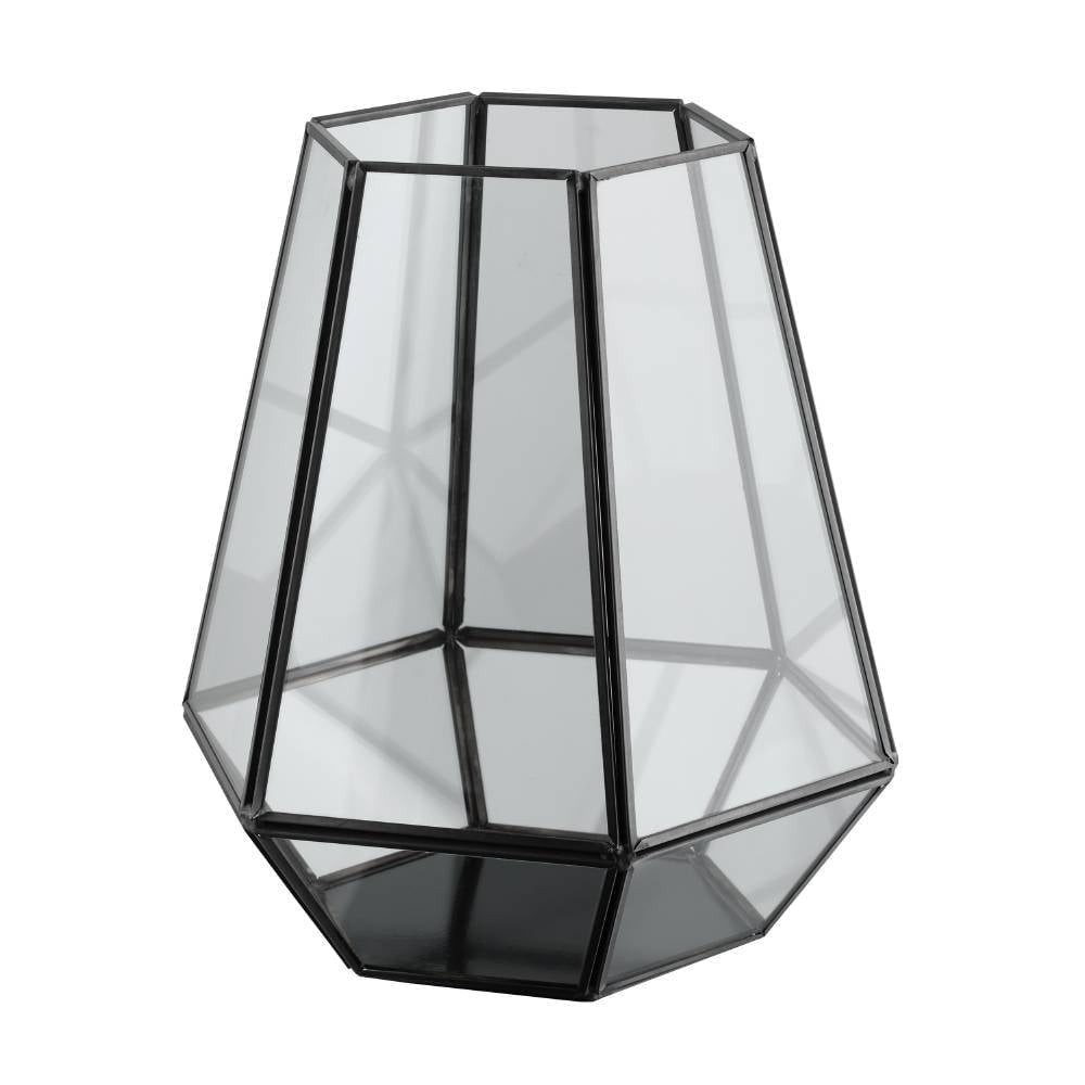 Eglo 422119 "AMBATOBE" 19 Cm Yüksekliğinde Siyah Şeffaf Cam Dekoratif Mumluk