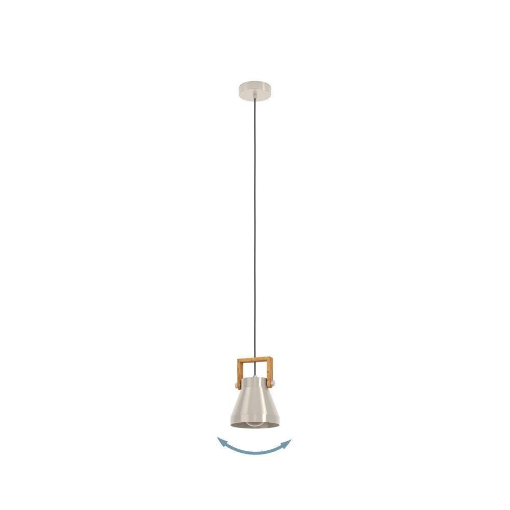 Eglo 43951 "CAWTON" 110 Cm Yüksekliğinde Çelik, Ahşap Çelik Renkli, Kahverengi Rustik Sarkıt Avize