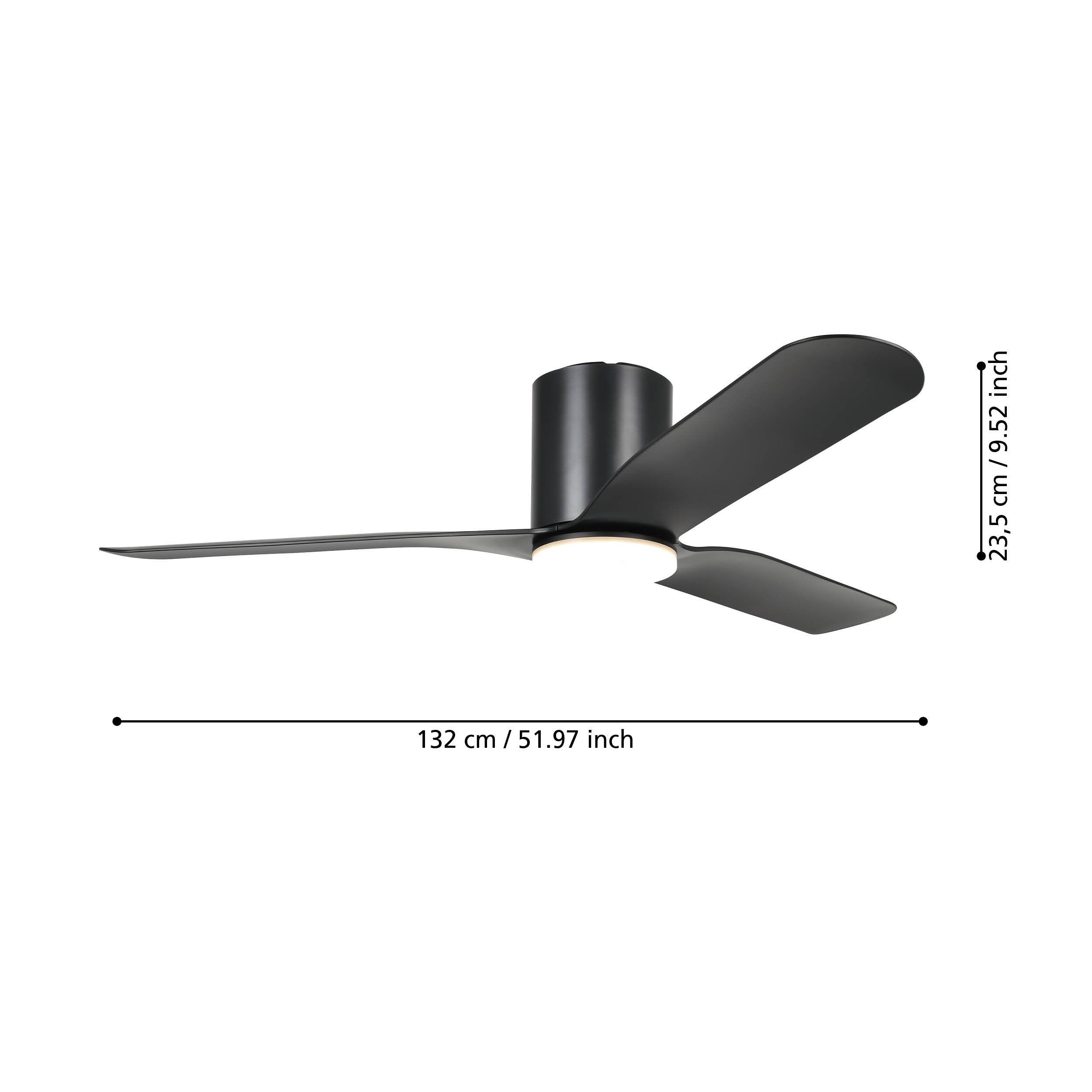 Eglo 35176 "KAWANA" 132 Cm Çapında Abs Tavan Vantilatörü Dc Motor