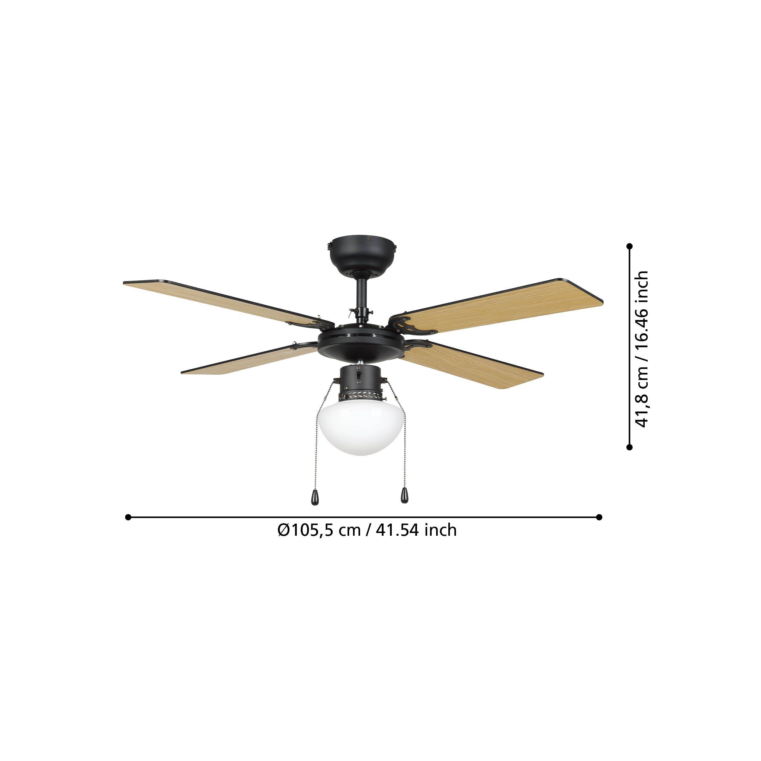 Eglo 35122 "FORTALEZA" 106,6 Cm Çapında Çelik Tavan Vantilatörü Çekme İpli Ac Motor