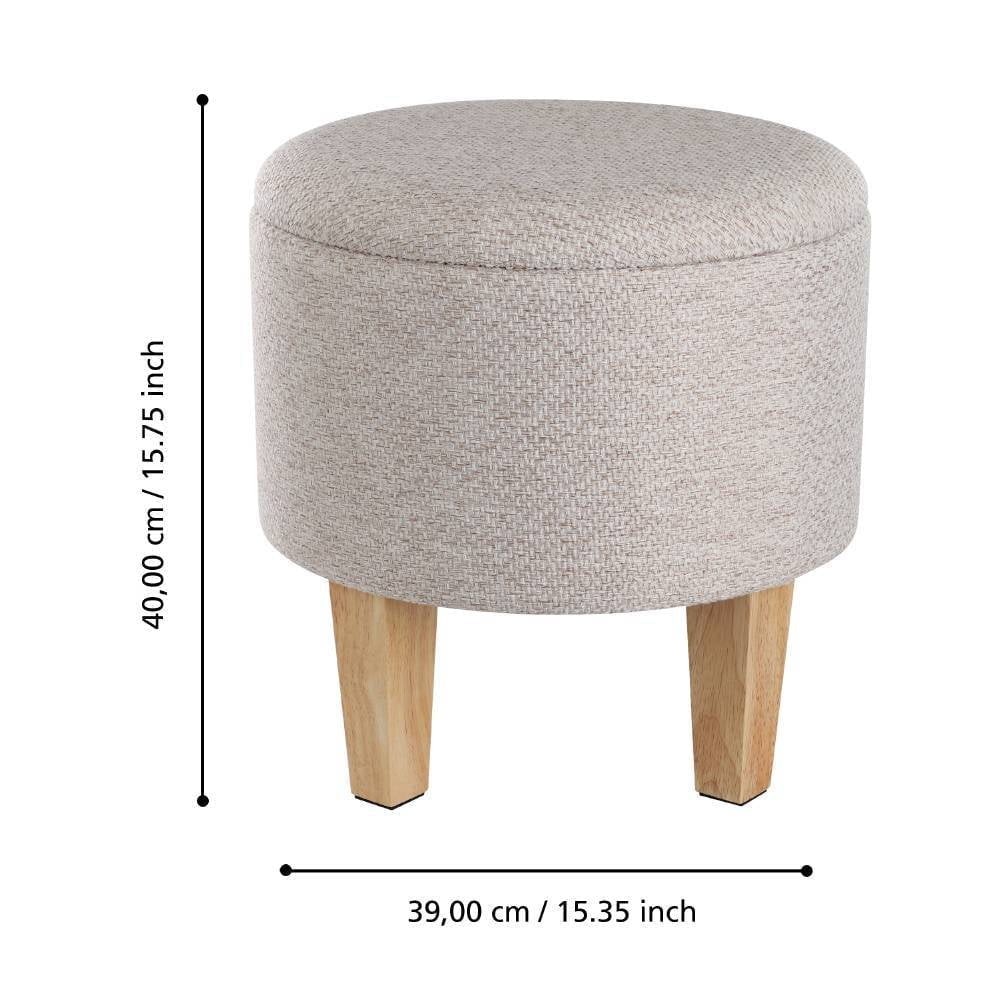 Eglo 424032 "MASHIKE" 40 Cm Yüksekliğinde 39 Cm Çapında Bej Polyester Puf