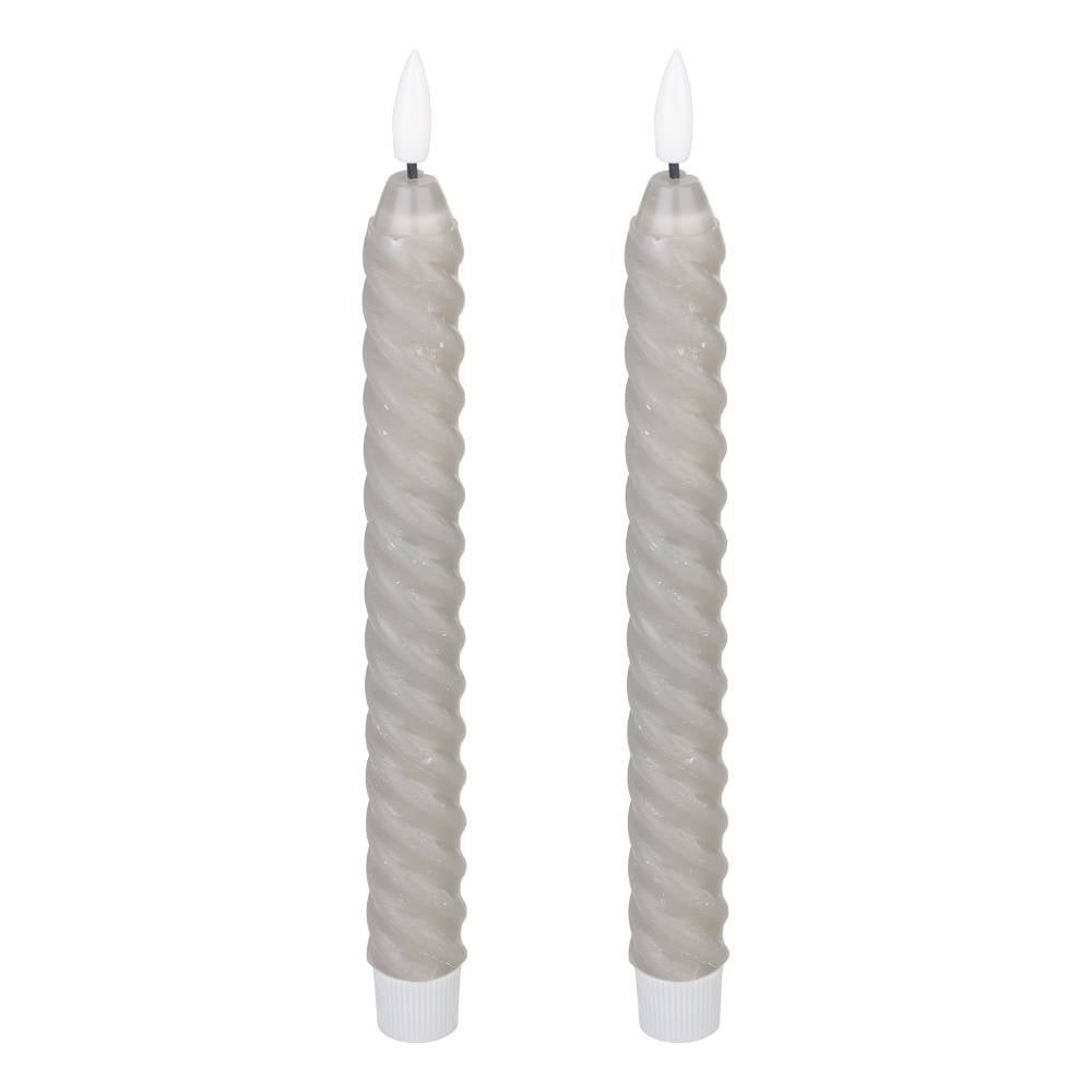 Eglo 422228 "ANDRAFIABE" 25 Cm Yüksekliğinde Led Balmumu Plastik Gri 2'Li Set