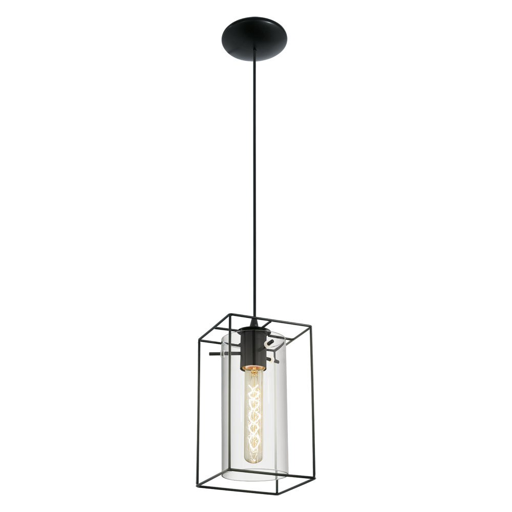 Eglo 49495 "LONCINO" 110 Cm Yüksekliğinde Çelik Siyah Sarkıt Avize