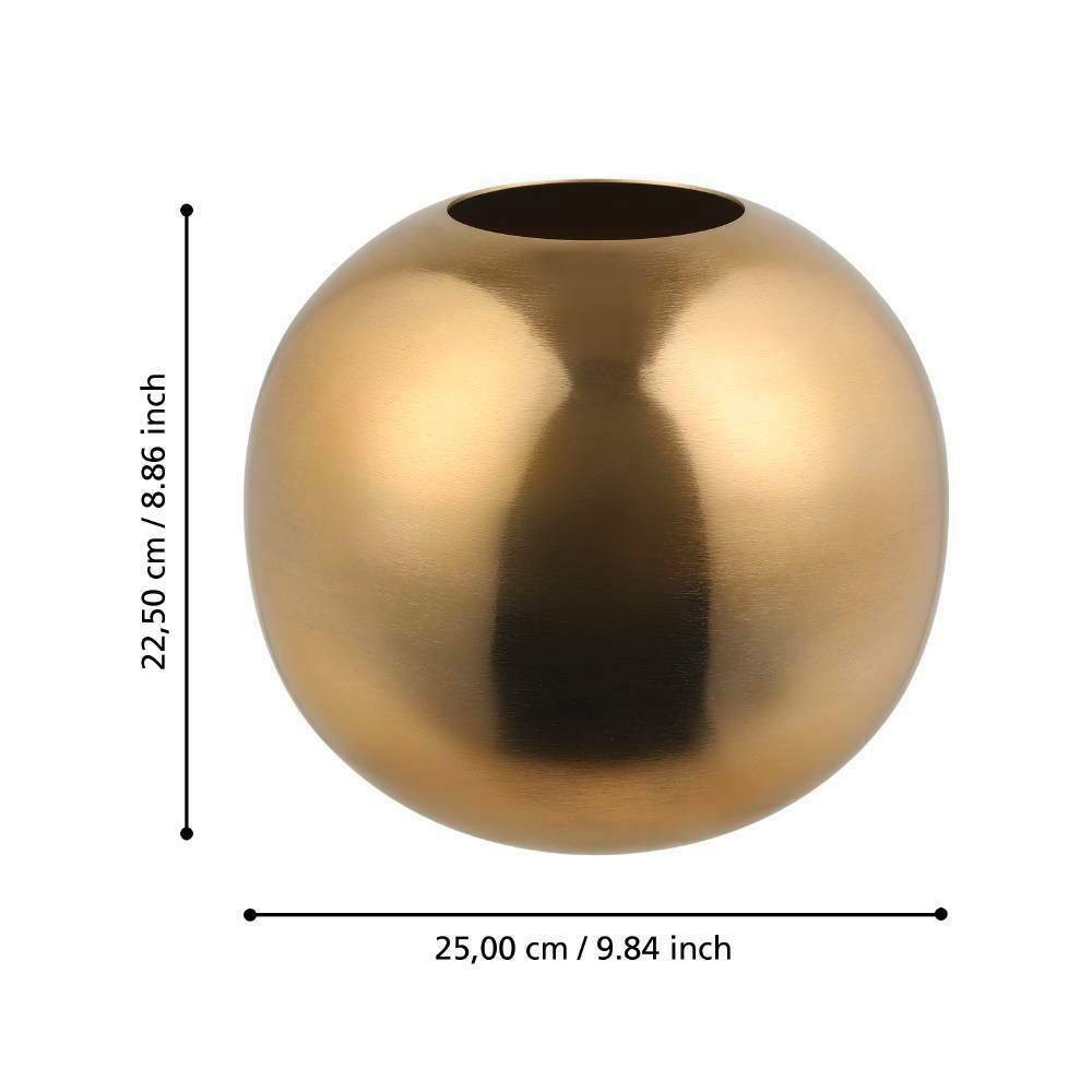 Eglo 421048 "ABUCAY" 22,5 Cm Yüksekliğinde Fırçalanmış Pirinç Metal Vazo