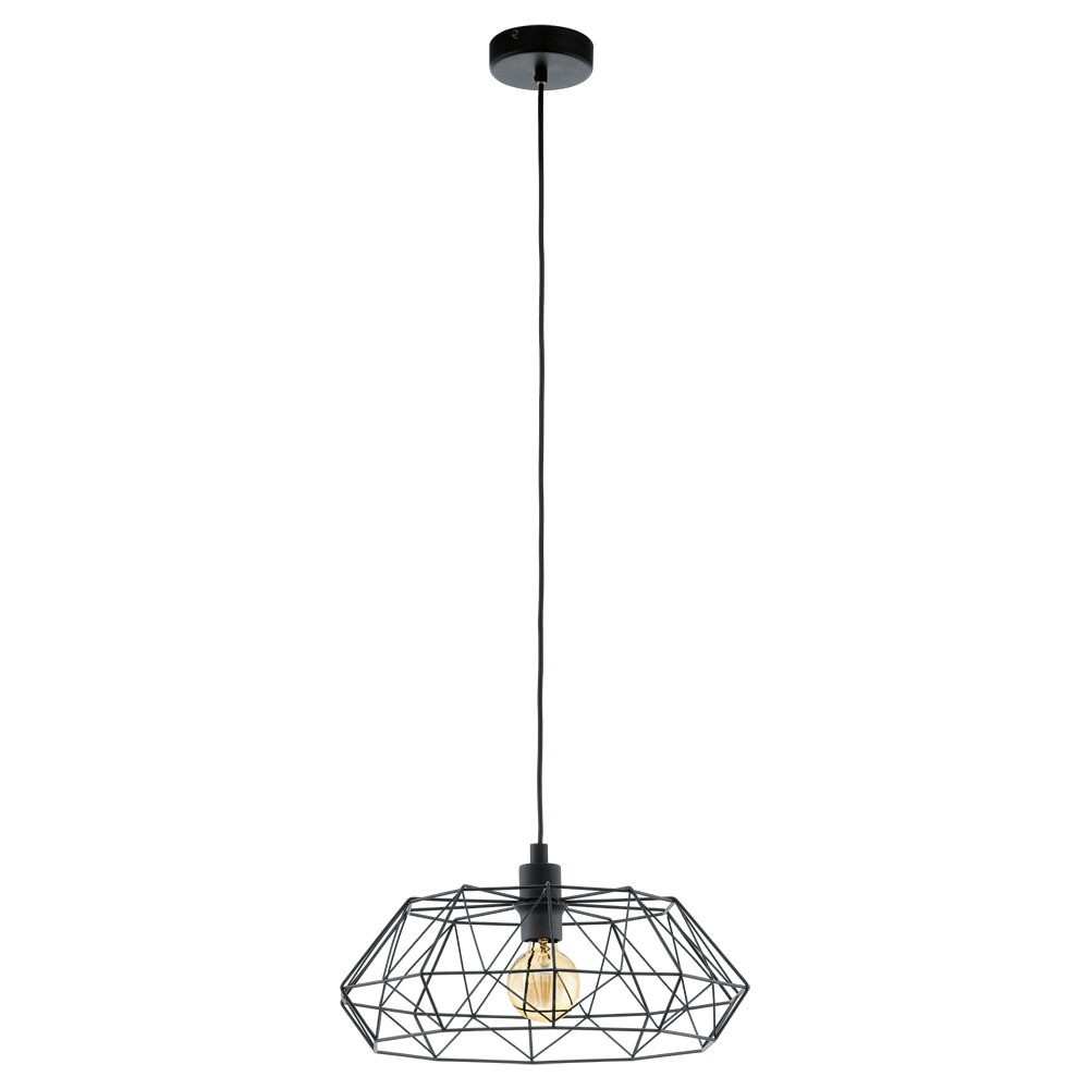 Eglo 49487 "CARLTON 2" 110 Cm Yüksekliğinde Çelik Siyah Sarkıt Avize