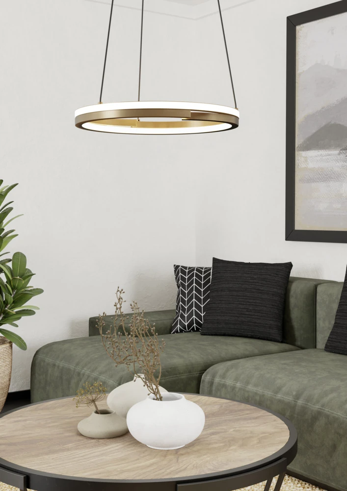 Eglo 901826 "MEZZOMONTE" 110 Cm Yüksekliğinde Alüminyum Çelik Sarkıt Avize