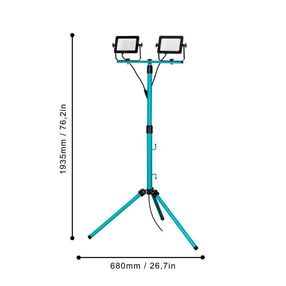 Eglo 900541 "AVELAR" 2X30W Alüminyum, Plastik Turkuaz Ayaklı Dış Mekan Bahçe Aydınlatması Projektör Ip65