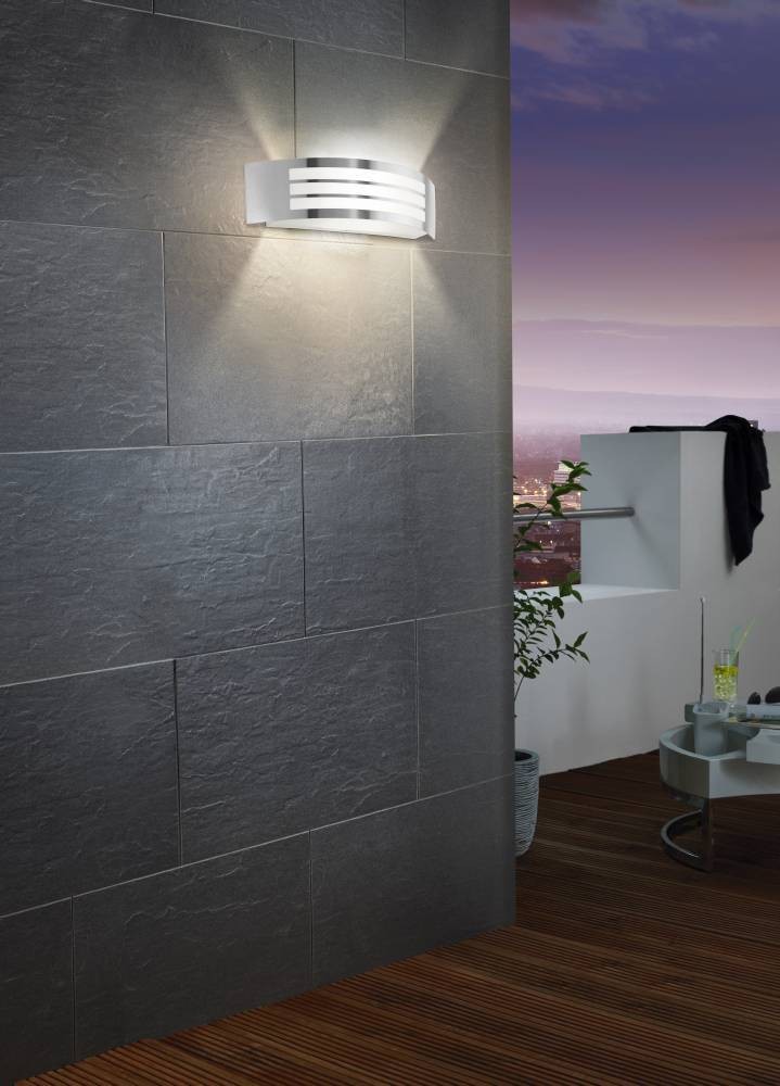 Eglo 75423 "LEIROS" Paslanmaz Çelik Dış Mekan Bahçe Aydınlatması Aplik Ip44