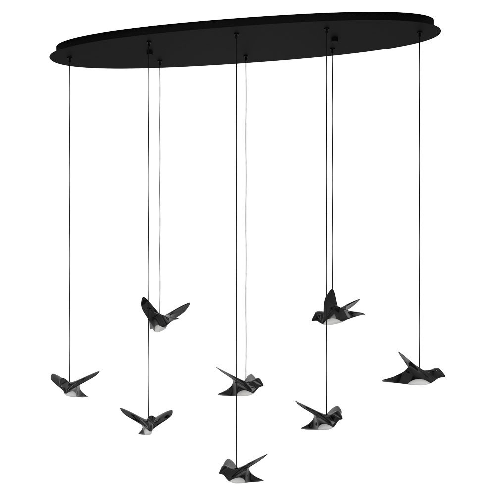 Eglo 390055 "PARATEBUENO" 150 Cm Yüksekliğinde Çelik Siyah Sarkıt Avize