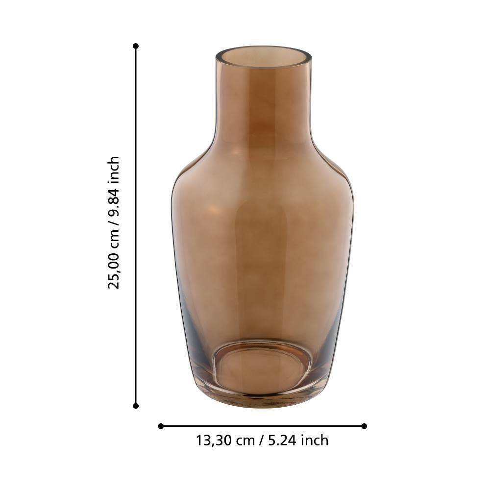 Eglo 421224 "SIRANANA" 25 Cm Yüksekliğinde Kahverengi Cam Vazo