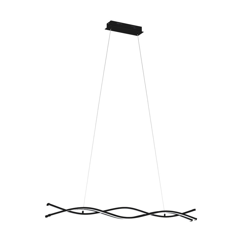 Eglo 99317 "LASANA 3" 120 Cm Yüksekliğinde Çelik, Alüminyum Siyah Sarkıt Avize