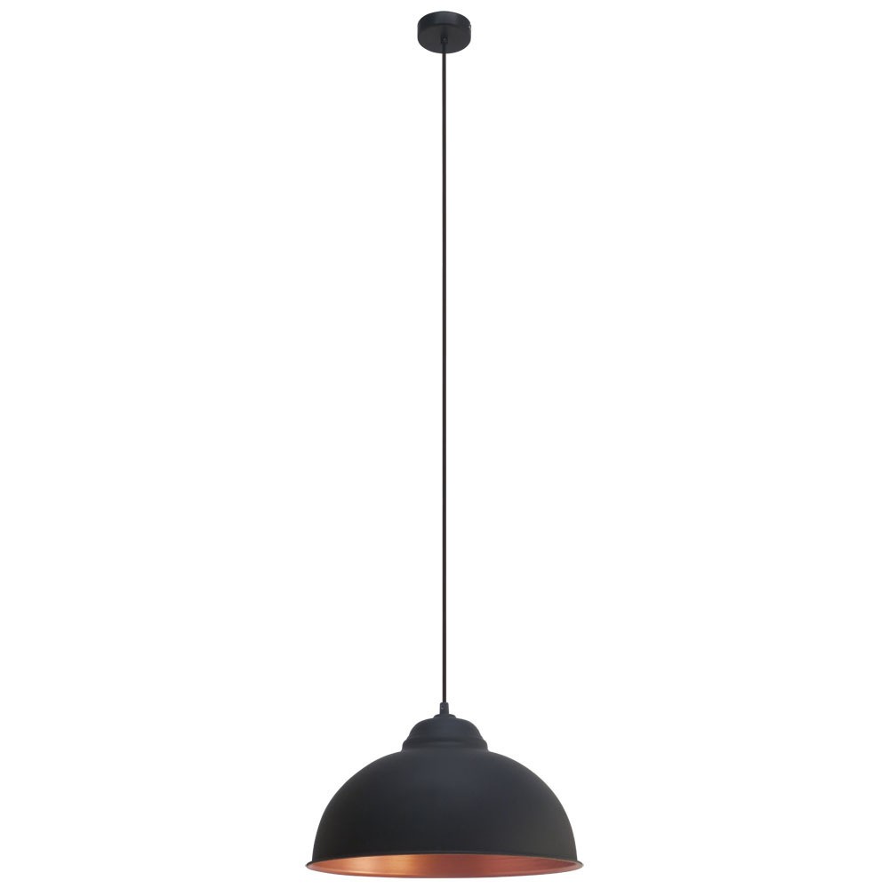 Eglo 49247 "TRURO 2" 110 Cm Yüksekliğinde Çelik Siyah, Bakır Sarkıt Avize