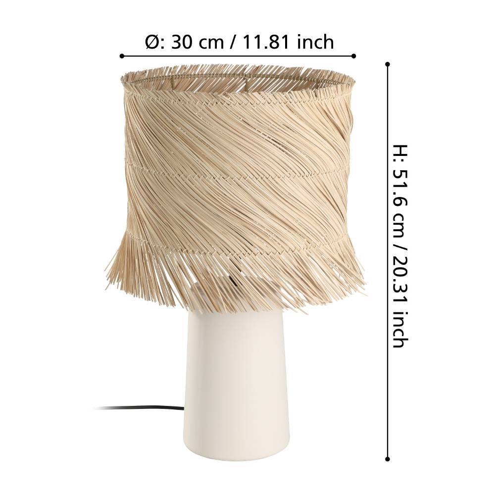 Eglo 390239 "PAISANO" 51,5 Cm Yüksekliğinde Seramik Masa Lambası