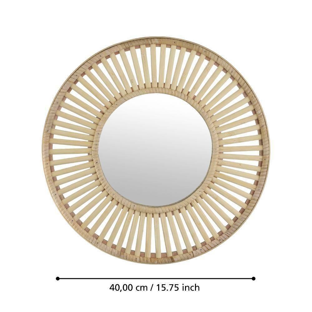 Eglo 425037 "MITSUKE" 40 Cm Çapında Dekoratif Doğal Ahşap Ayna