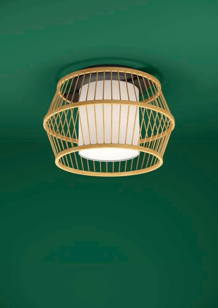 Eglo 390232 İç Mekan " Monterroso " Siyah Renk Dökme Çelik Tavan Lambası Ip20 E27 Max: 1X40W  Çap: 34,5 Cm