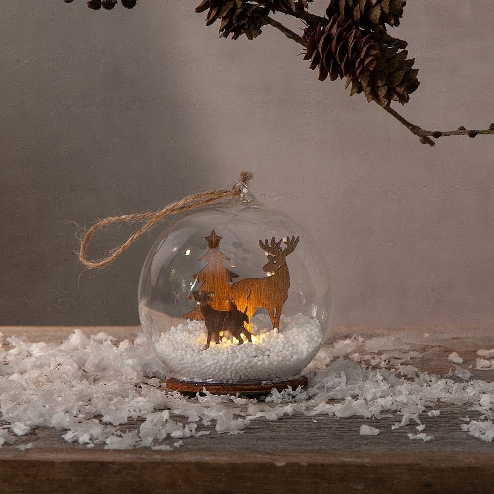 Eglo 270-89 "FAUNA" Ledli Kar Küresi Kahverengi 8Cm Çapında