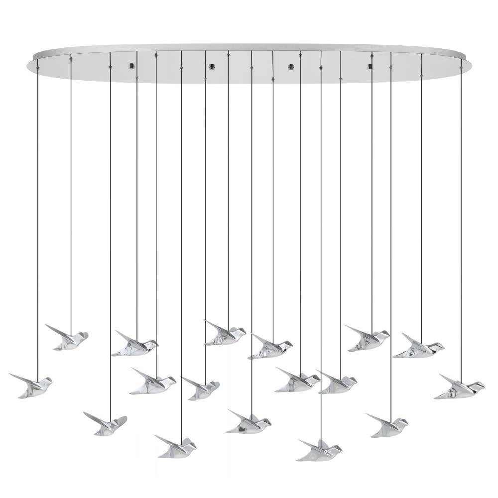 Eglo 390403 "PARATEBUENO 1" 220 Cm Yüksekliğinde Çelik Krom Sarkıt Avize