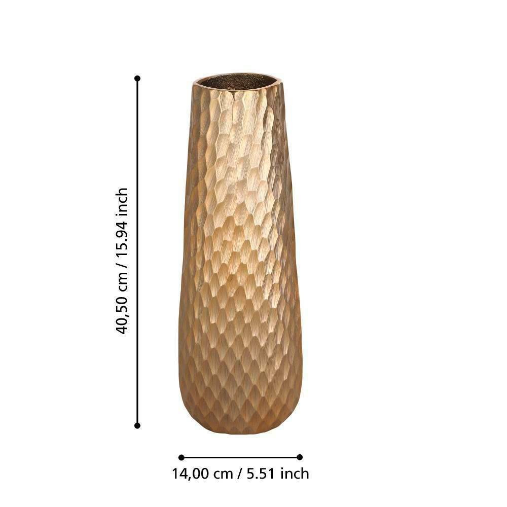 Eglo 421054 "NILGAUT" 40,5 Cm Yüksekliğinde Fırçalanmış Pirinç Metal Vazo