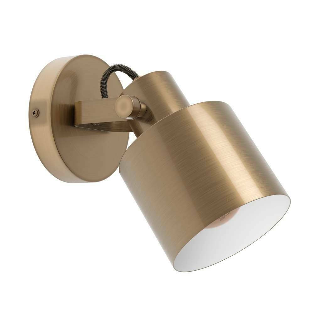 Eglo 43817 "SOUTHERY" 1X40W Çelik Krem-Gold Fırçalanmış, Beyaz Sıva Üstü Spot