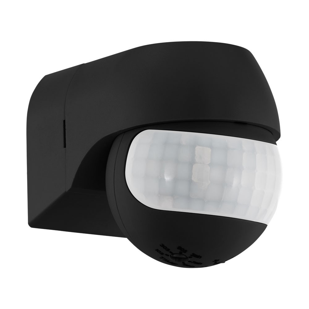 Eglo 96454 "DETECT ME 1" 180° 12M 10Sn-15Dk Plastik Siyah Hareket Sensörü Ip44