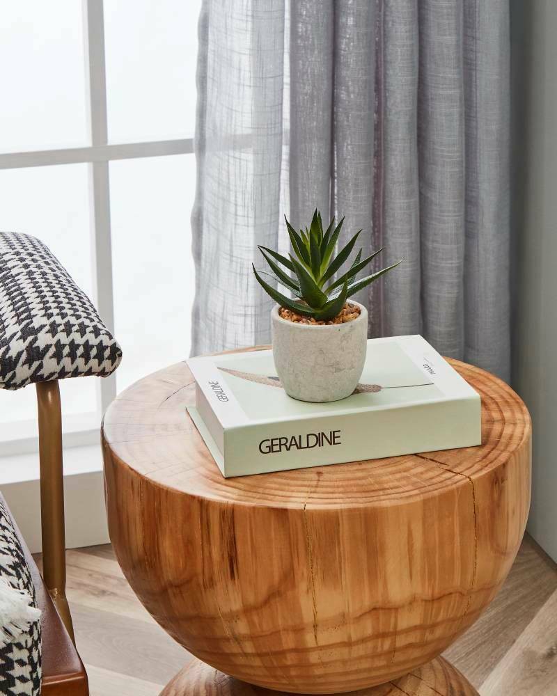 Eglo 428012 "CHITOSE" 15,5 Cm Yüksekliğinde Plastik Kahveengi, Yeşil Saksıda Yapay Çiçek