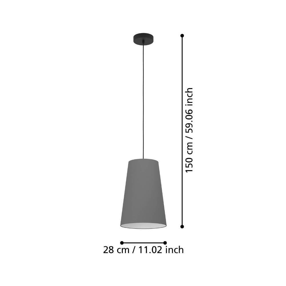 Eglo 390135 "PETROSA" 150 Cm Yüksekliğinde Çelik Siyah Sarkıt Avize