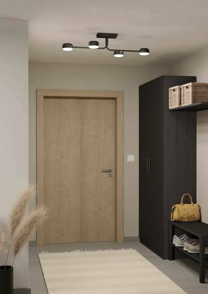 Eglo 900351 "CLAVELLINA" 89 Cm Uzunluğunda Çelik Siyah Tavan Armatürü