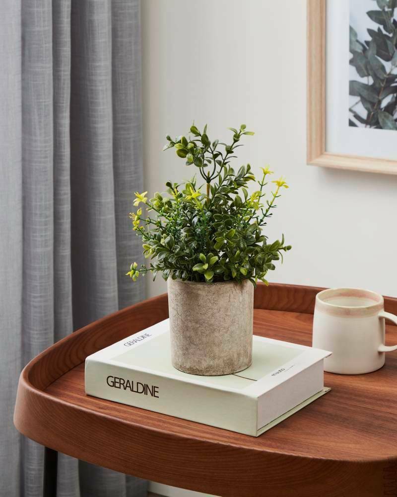 Eglo 428025 "CHITOSE" 25 Cm Yüksekliğinde Plastik Kahveengi, Yeşil Saksıda Yapay Çiçek