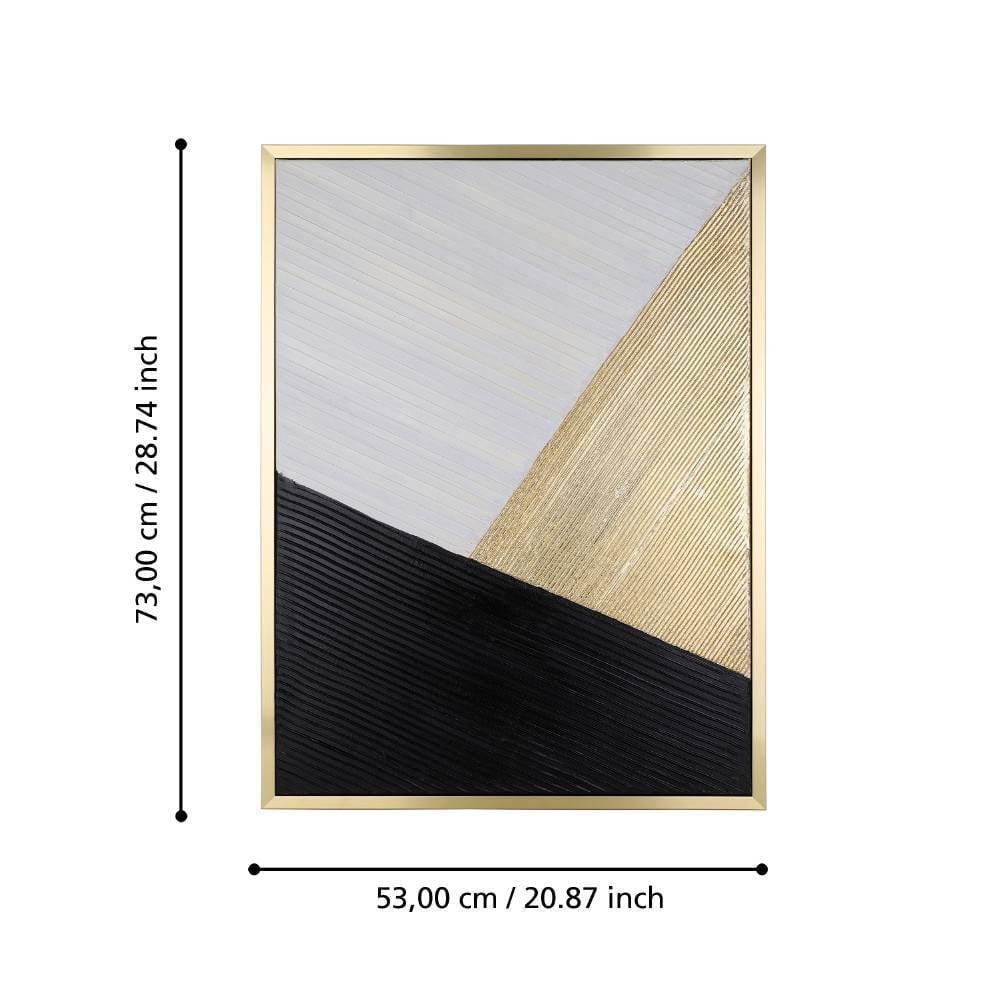 Eglo 423035 "ROBERVAL" 73 Cm Yüksekliğinde 53 Cm Uzunluğunda Dekoratif Duvar Tablo Resim 2'Li Set