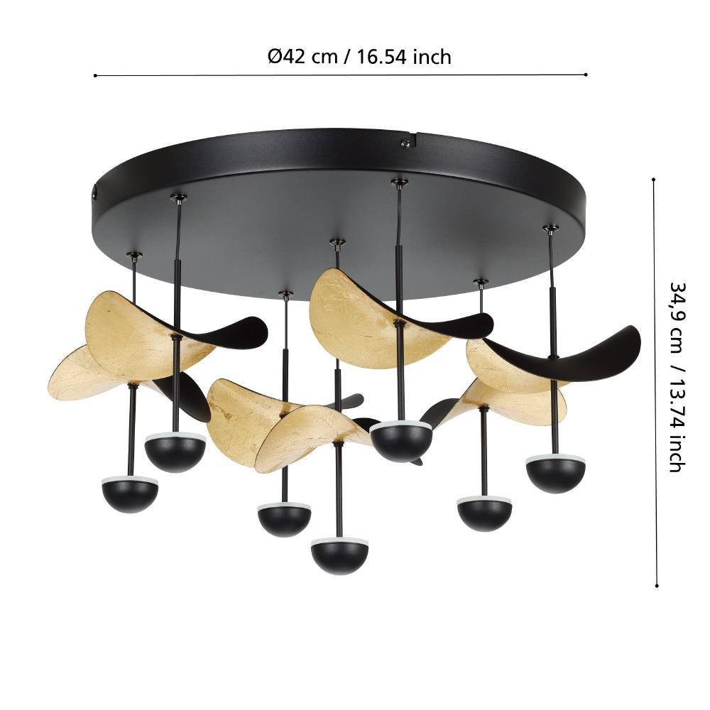 Eglo 390411 "DRACERA" Çelik Siyah Tavan Armatürü