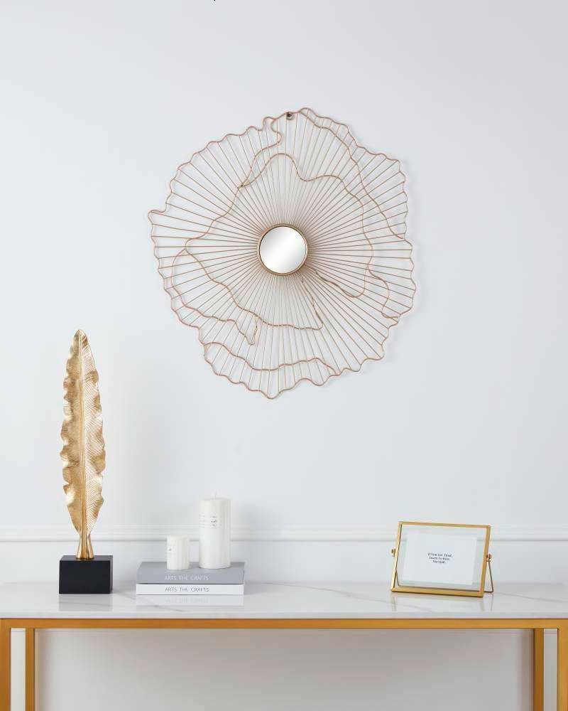 Eglo 425032 "ESASHI" 61,5X65 Cm Ölçülerinde Dekoratif Gold Çelik Ayna