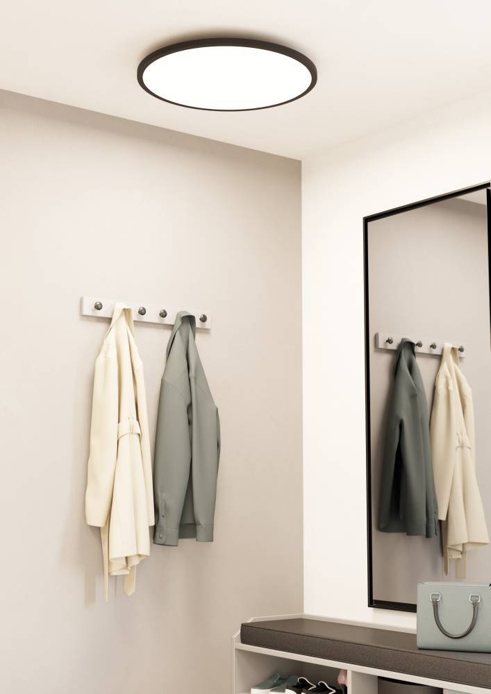 Eglo 900762 "SARSINA-Z" 60 Cm Çapında Alüminyum, Çelik Siyah Led Panel