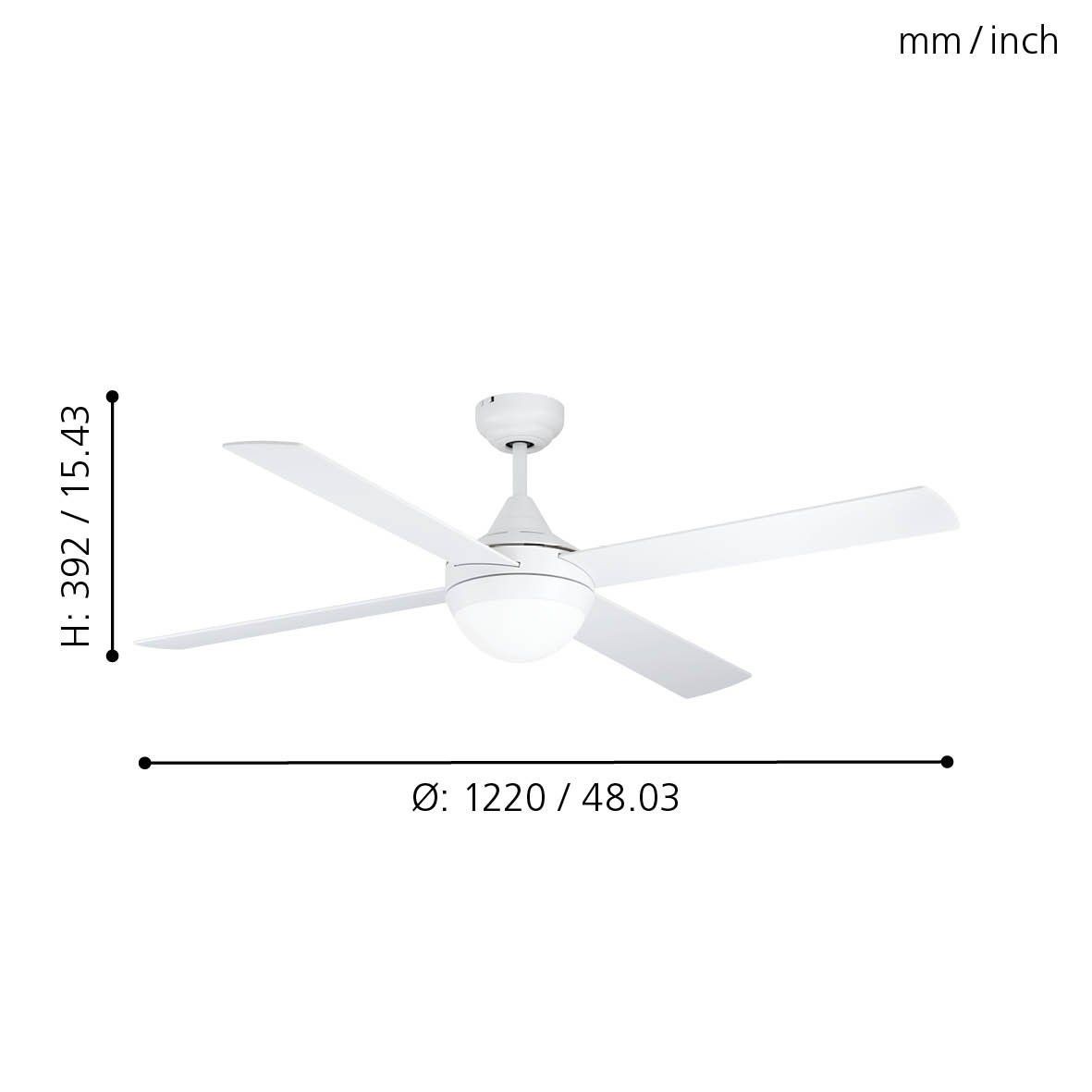 Eglo 35082 "VARADERO" 122 Cm Çapında Çelik Tavan Vantilatörü Ac Motor