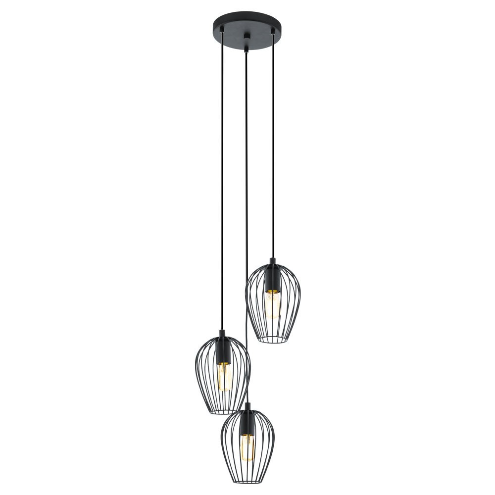 Eglo 49479 "NEWTOWN" 130 Cm Yüksekliğinde Çelik Siyah Sarkıt Avize