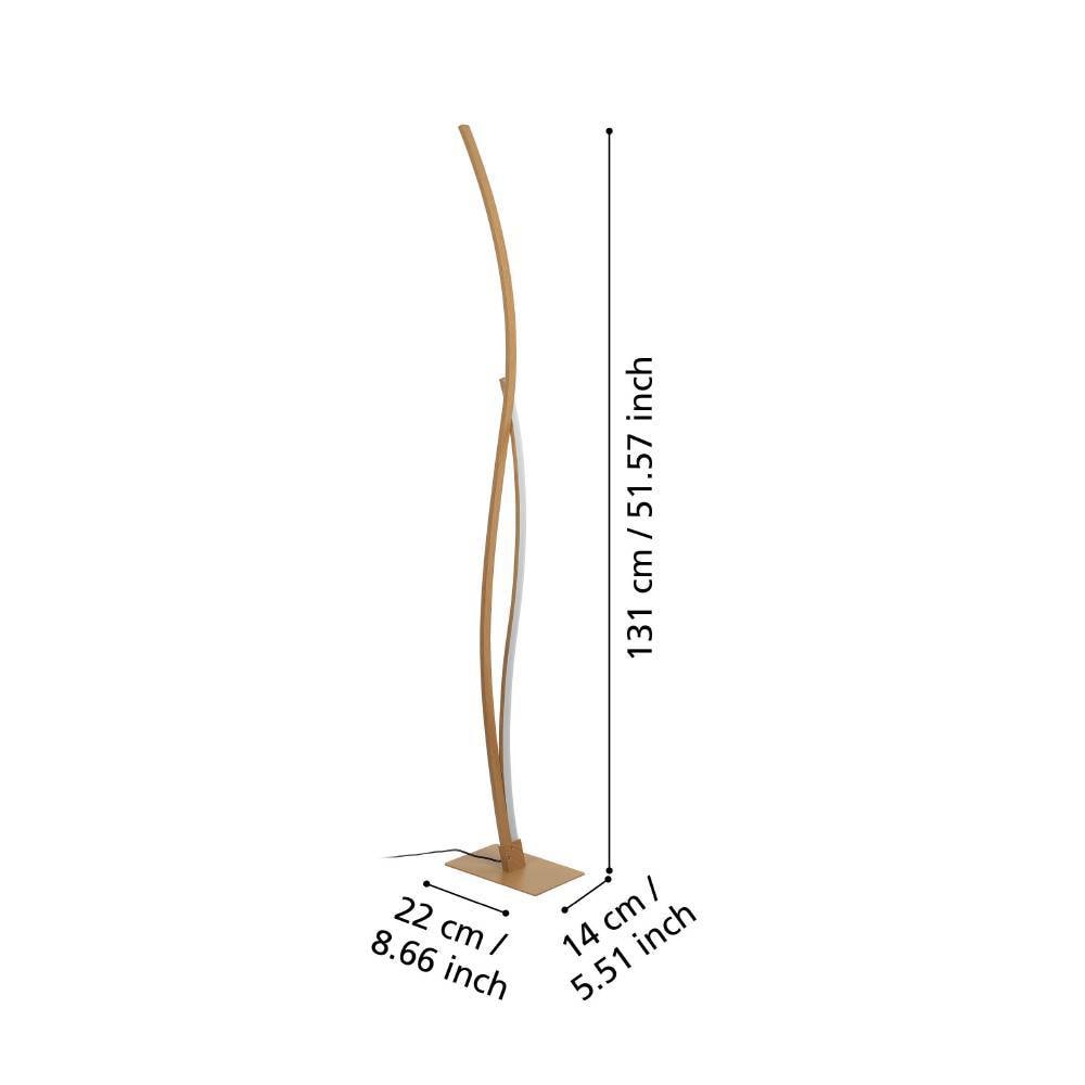 Eglo 901214 "GRISOLIA" 129 Cm Yüksekliğinde Çelik Köşe Lambası Lambader