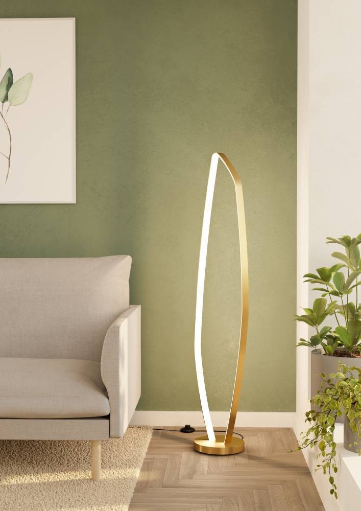 Eglo 900919 "VALLEROSA" 128,5 Cm Yüksekliğinde Alüminyum, Çelik Köşe Lambası Lambader