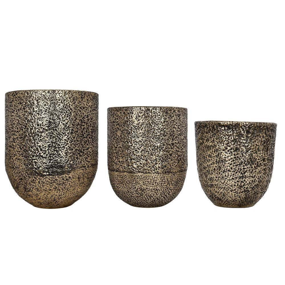 Eglo 428099 "OKAYAMA" 50 Cm Yüksekliğinde Dekoratif Saksı 3'Lü Set
